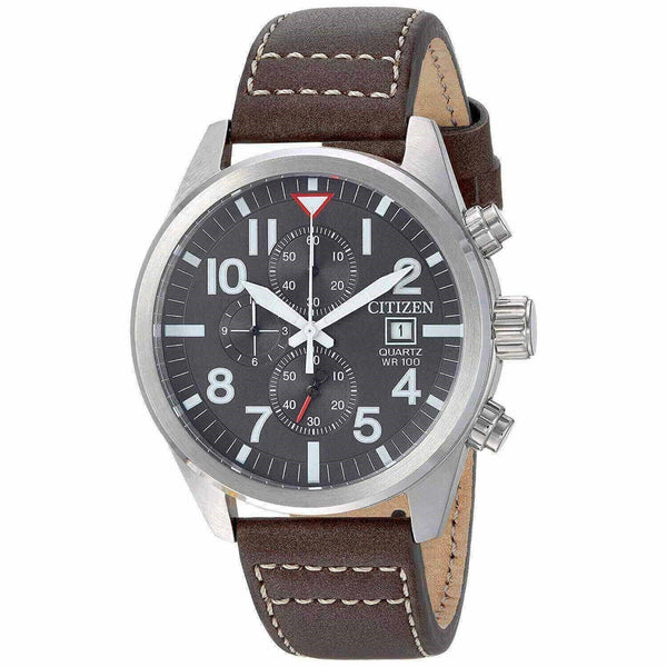 Citizen Men's AN3620-01H Citizen Chronograph Brown Leather Watch