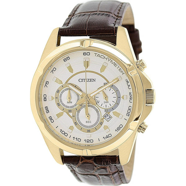Citizen Men's AN8043-05A Chronograph Chronograph Brown Leather Watch