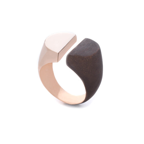 Marcello Pane Rubber Chocolate Ring 925