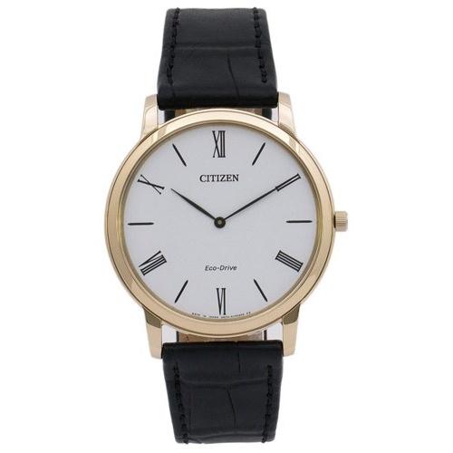 Citizen Men's AR1113-12B Eco Drice Stiletto Black Leather Watch