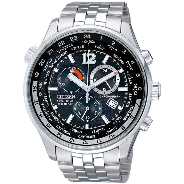 Citizen Men's AT0365-56E Eco-Drive Chronograph Stainless Steel Watch