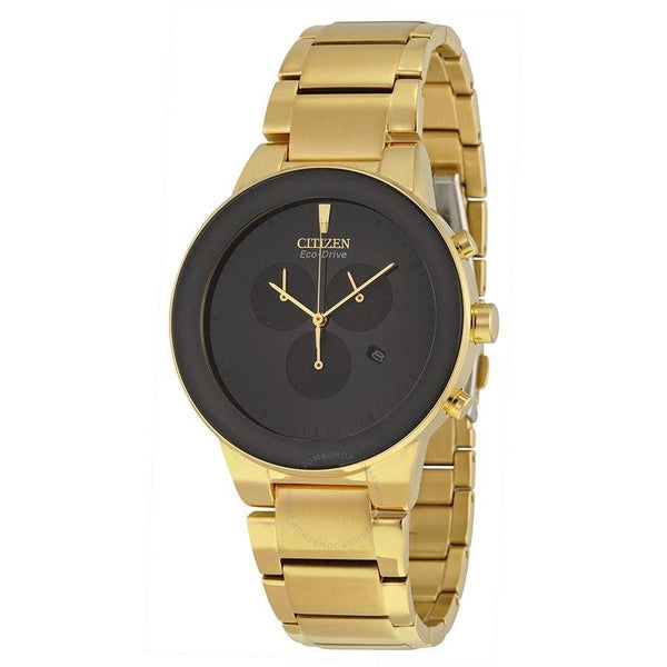 Citizen Men's AT2242-55E Axiom Chronograph,Solar Gold-Tone Stainless Steel Watch