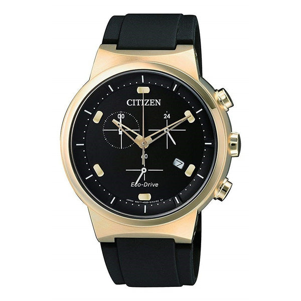 Citizen Men's AT2403-15E Eco-Drive Chronograph Black Rubber Watch