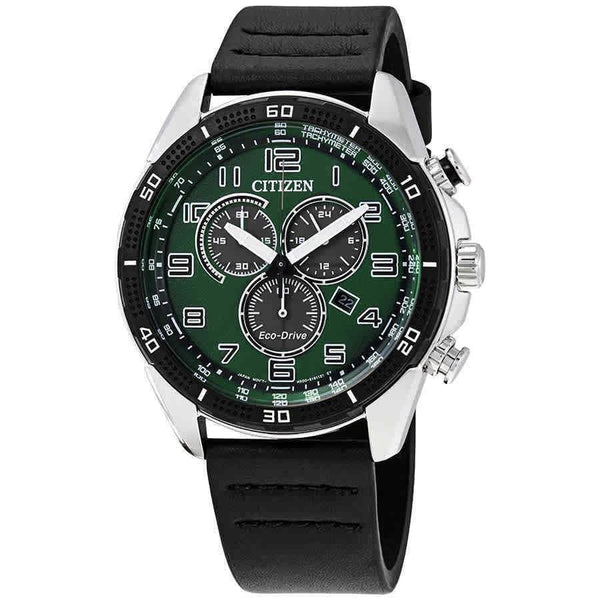 Citizen Men's AT2441-08X AR Chronograph Black Leather Watch