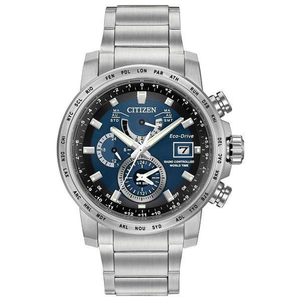 Citizen Men's AT9070-51L World Time A-T Chronograph Stainless Steel Watch