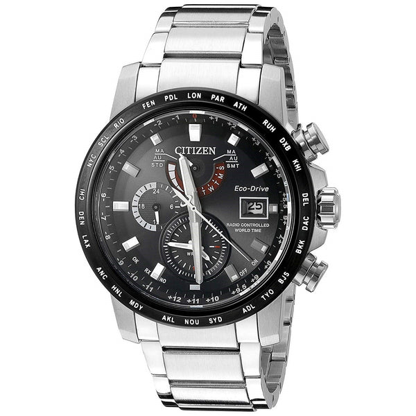 Citizen Men's AT9071-58E World Time A-T Chronograph Stainless Steel Watch