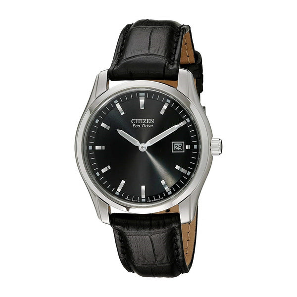 Citizen Men's AU1040-08E Eco-Drive Black Leather Watch
