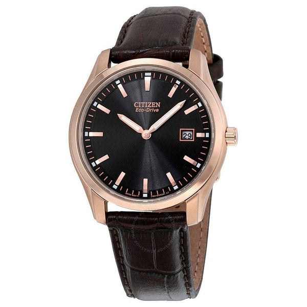 Citizen Men's AU1043-00E Eco-Drive Brown Leather Watch