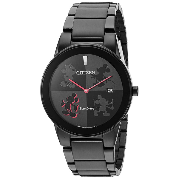 Citizen Men's AU1069-57W Mickey Mouse Axiom Series Black Stainless Steel Watch