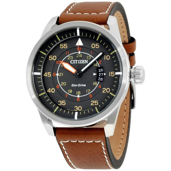 Citizen Men's AW1361-10H Avion Brown Leather Watch