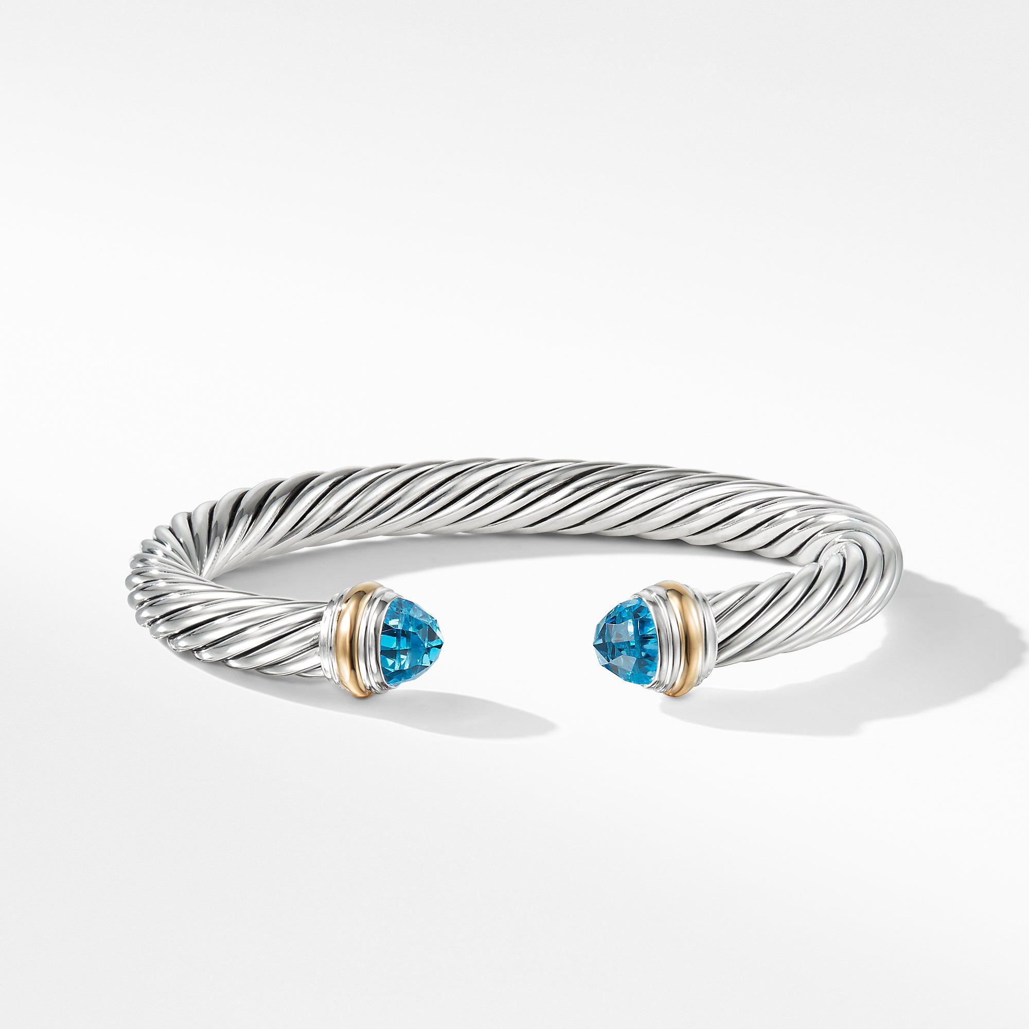 David Yurman Cable Classics Collection® Bracelet with Blue topaz and 14K Gold- B04425 S4ABTM
