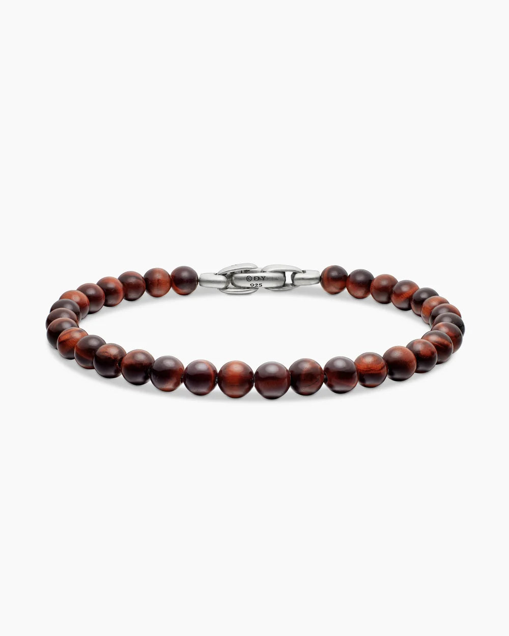 Spiritual Beads Bracelet Sterling Silver with Red Tiger’s Eye, 6mm