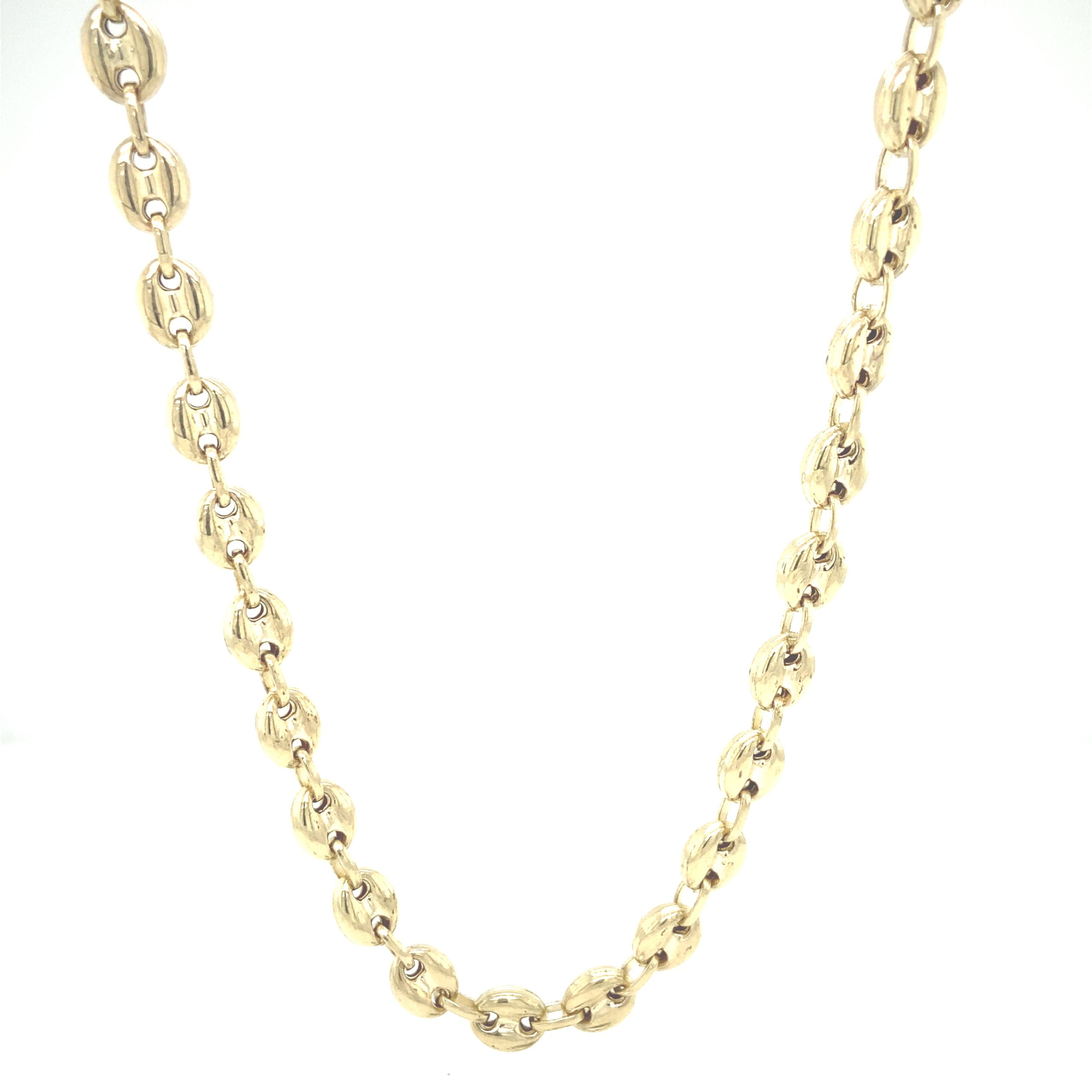 10K PUFF MARINER LINK NECKLACE 20''