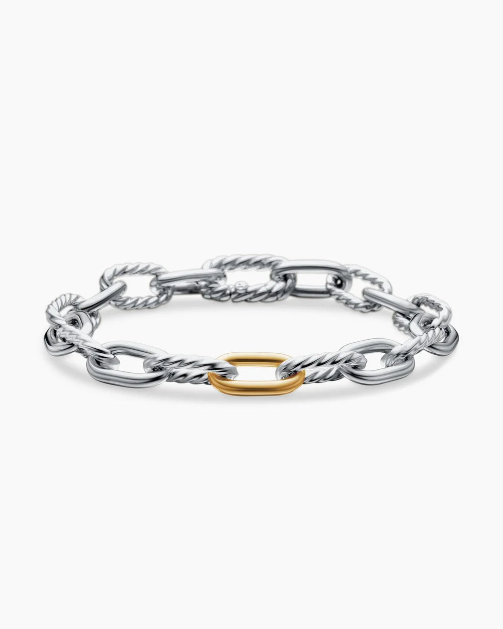 DY MADISON® CHAIN BRACELET Sterling Silver with 18K Yellow Gold, 8.5mm