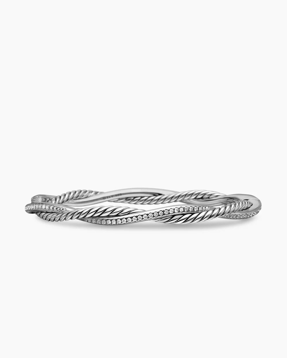Petite Infinity Bracelet Sterling Silver with Diamonds, 4.4mm