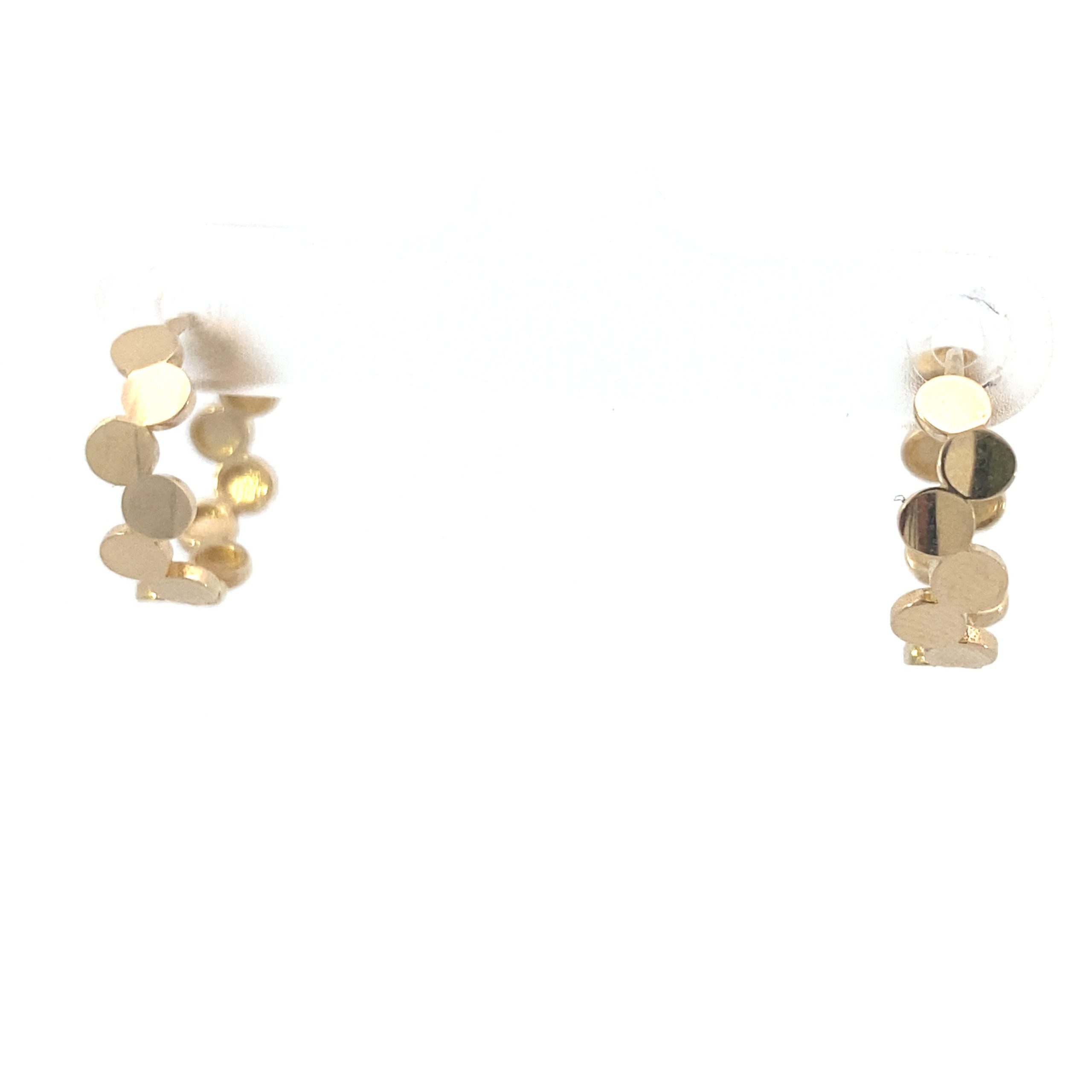 14K Gold Dots Hoops