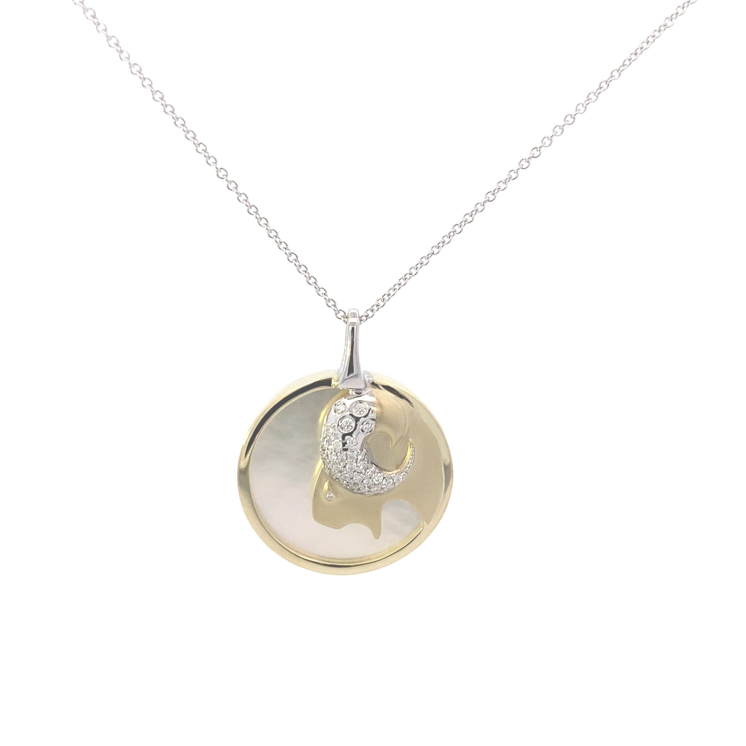 Zeghani 14K Diamond Zodiac Sign Constellation Pendant - Capricorn