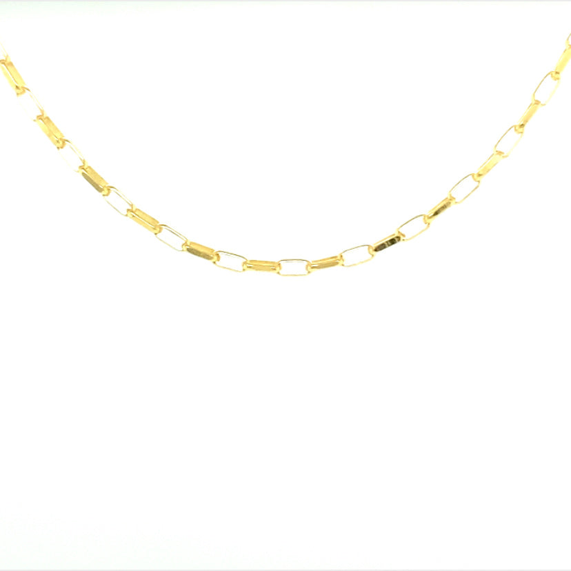 14K Gold Small Paper Clip Chain