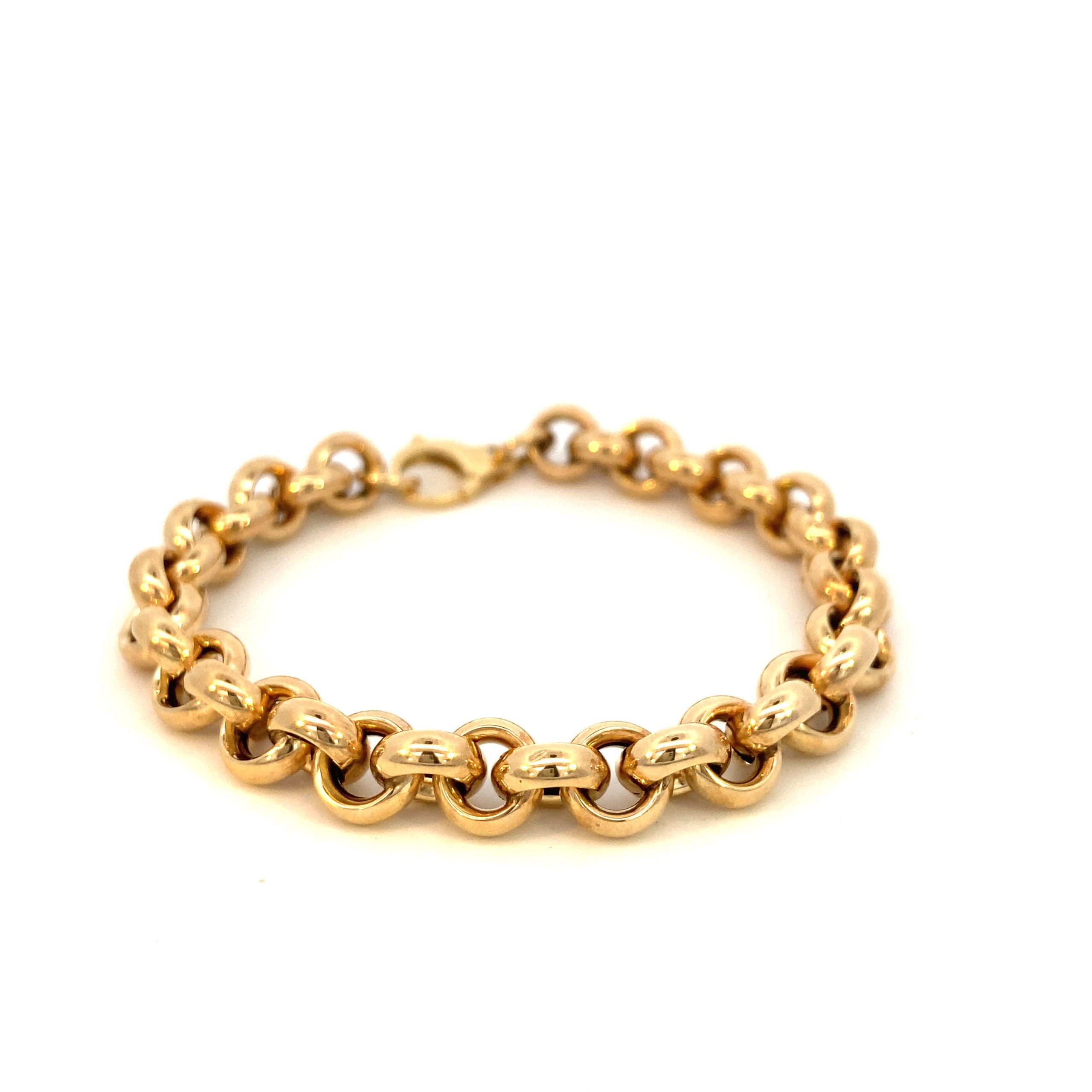 14K Gold Puff Rolo Bracelet