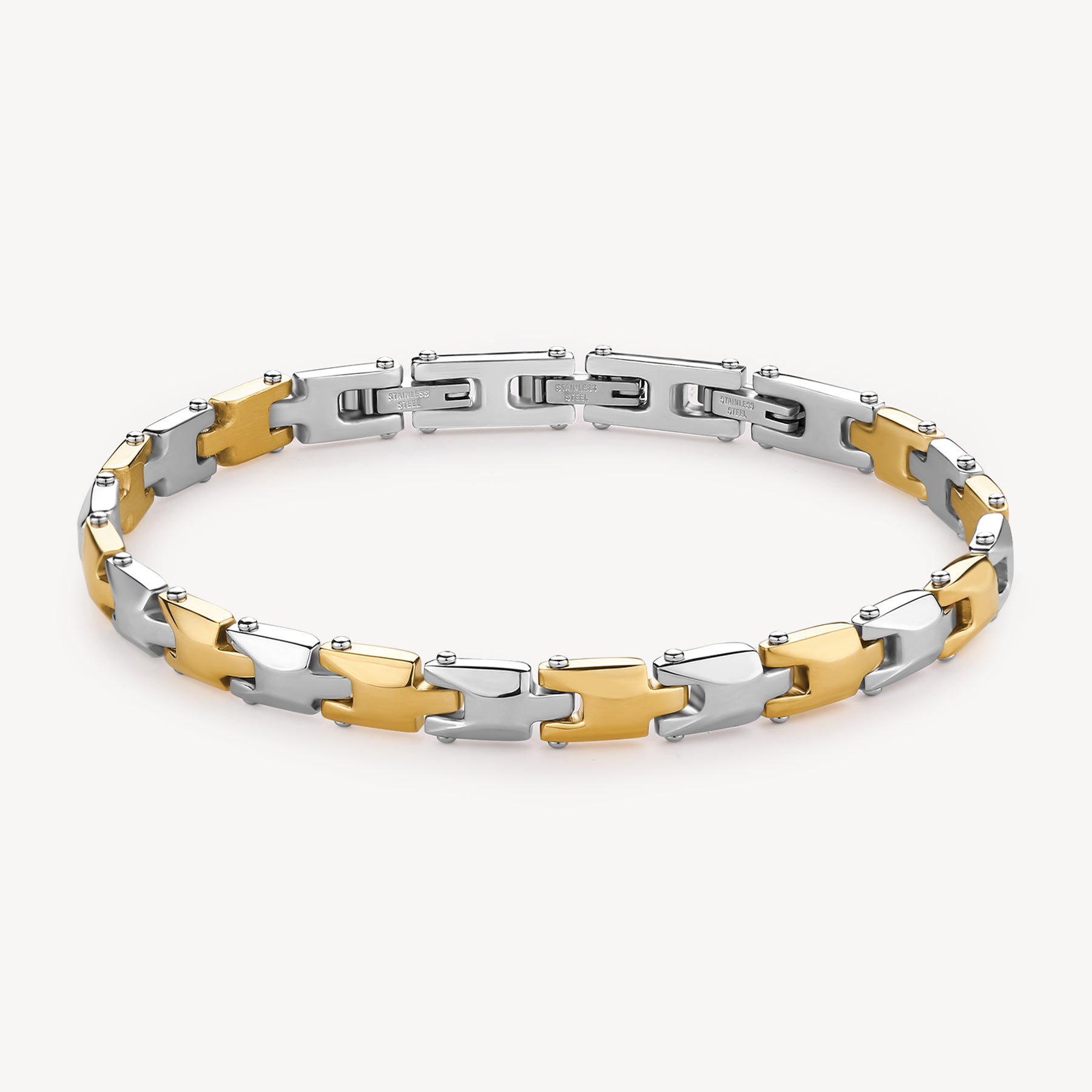 Bracelet Square Chain Two-Tone