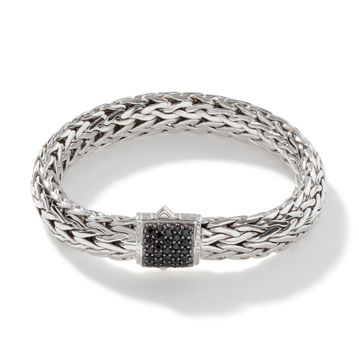 ICON BRACELET, STERLING SILVER, BLACK SAPPHIRE, 10.5MM