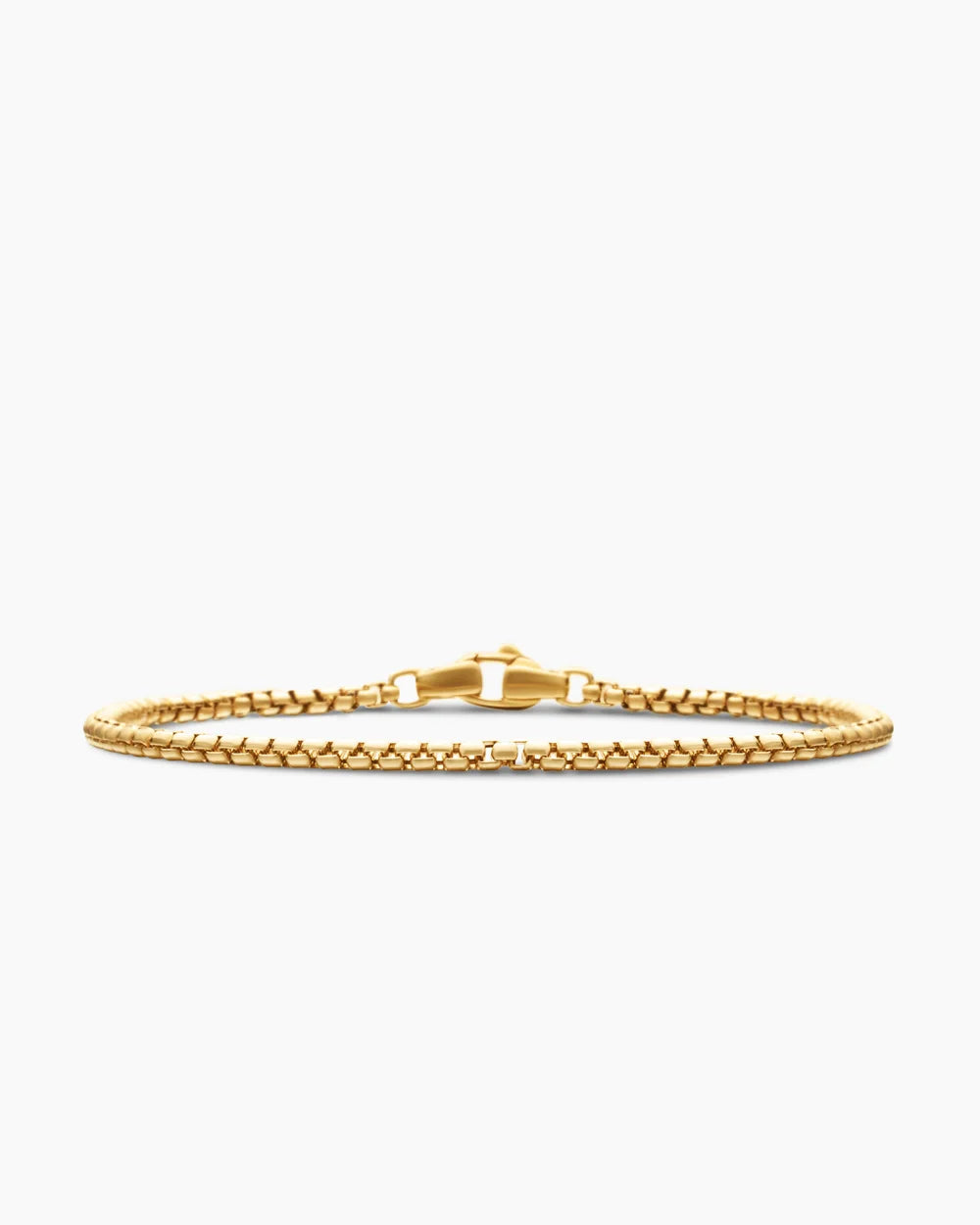 Box Chain Bracelet 18K Yellow Gold, 2.7mm
