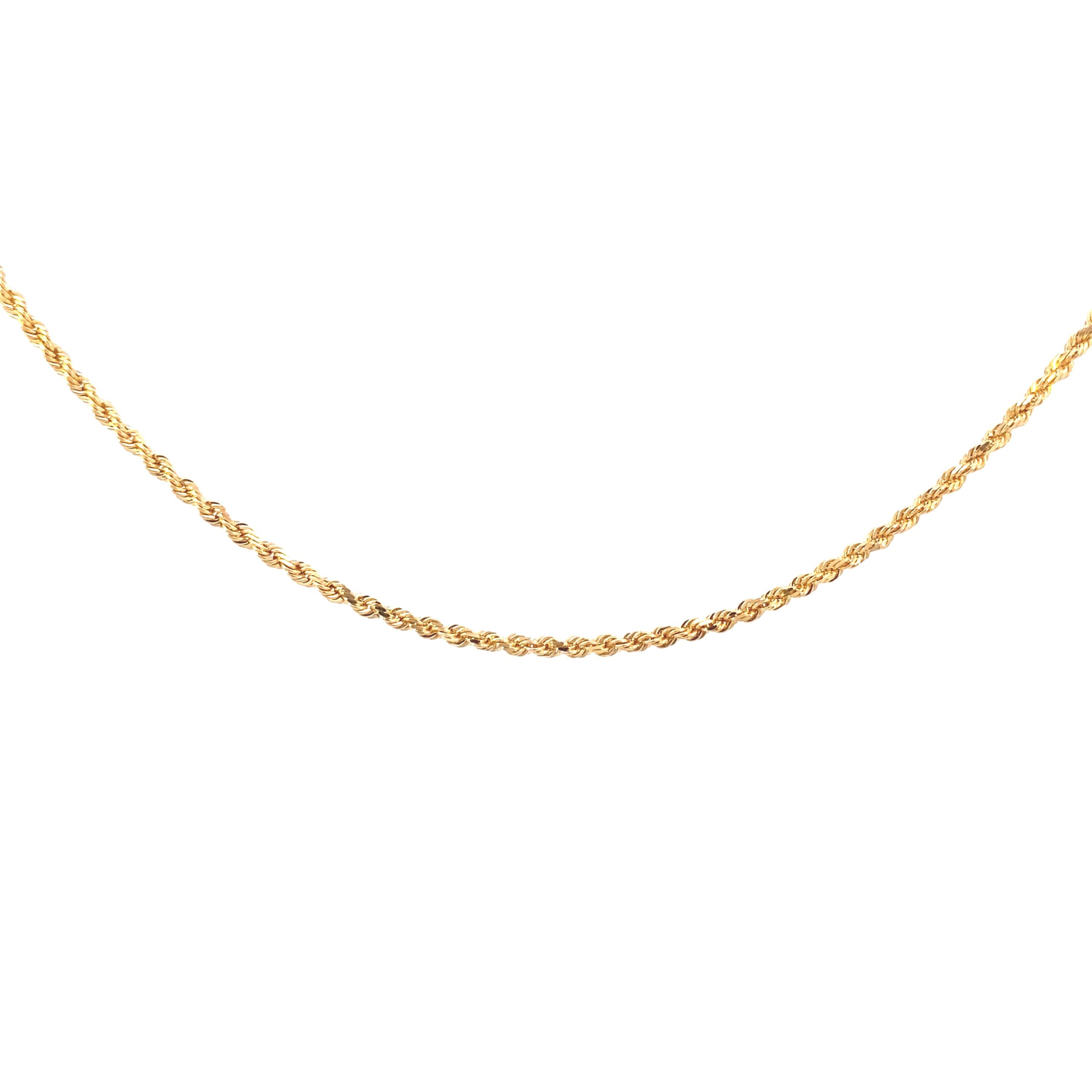 14K ROPE CHAIN SEMI SOLID