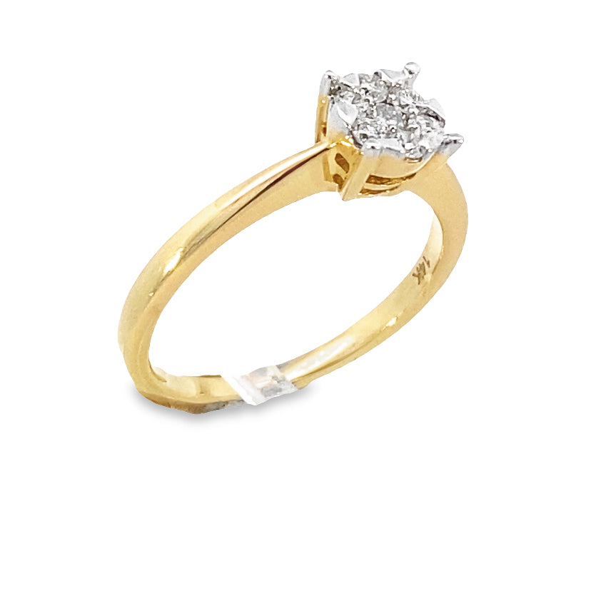 14K Gold Diamond Bridal Ring 0.25ct