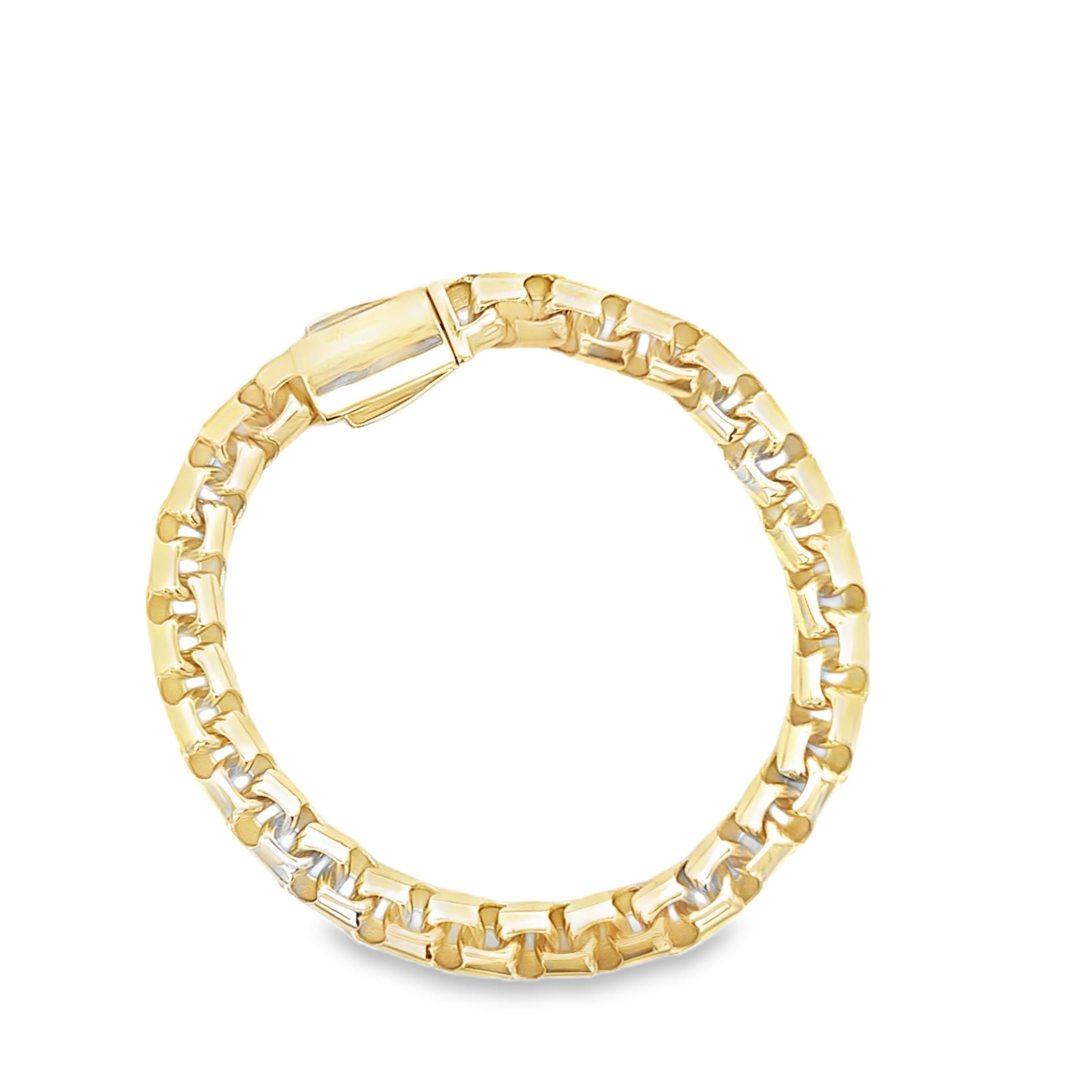 14K Gold Bold Square Bracelet