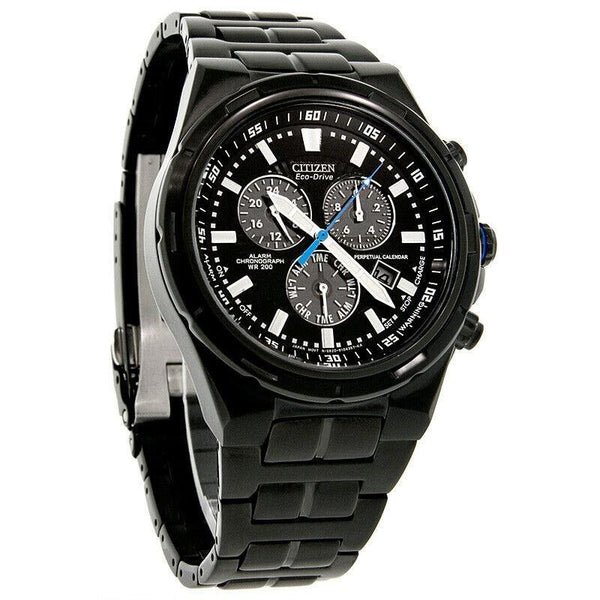 Citizen Men's BL5435-58E Perpetual Calendar Chronograph Black Stainless Steel Watch