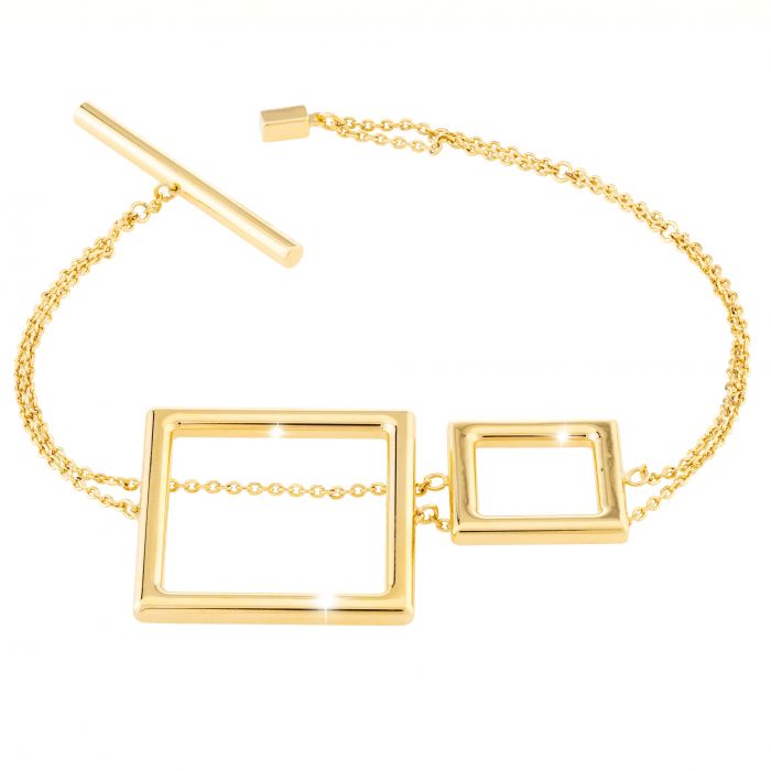 Ludi Multi-Strand Bracelet with Two Squares