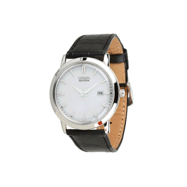 Citizen Men's BM7190-05A Eco-Drive Black Leather Watch