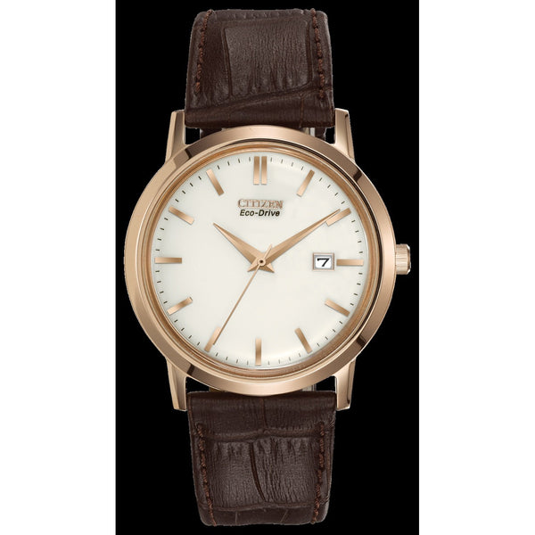 Citizen Men's BM7193-07B Eco-Drive Brown Leather Watch