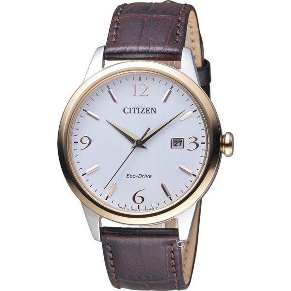 Citizen Men's BM7304-16A Eco-Drive Brown Leather Watch