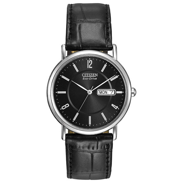 Citizen Men's BM8240-03E Eco-Drive Black Leather Watch
