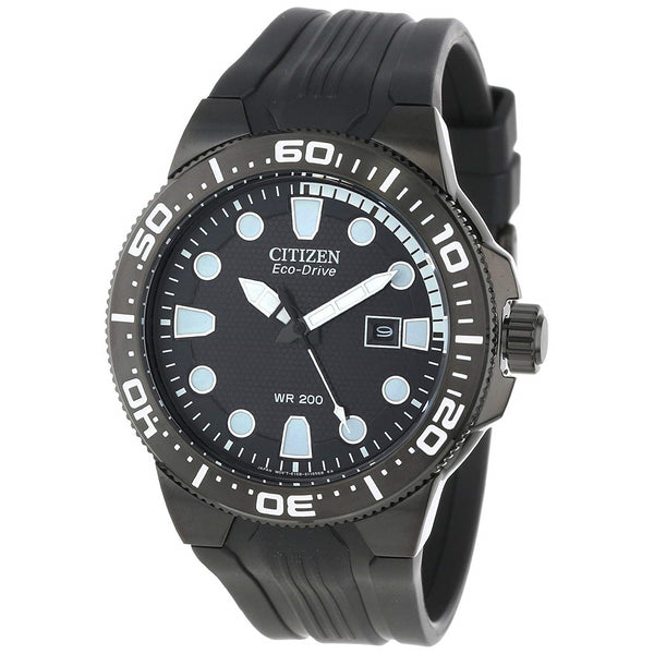 Citizen Men's BN0095-08E Scuba Fin Black Rubber Watch