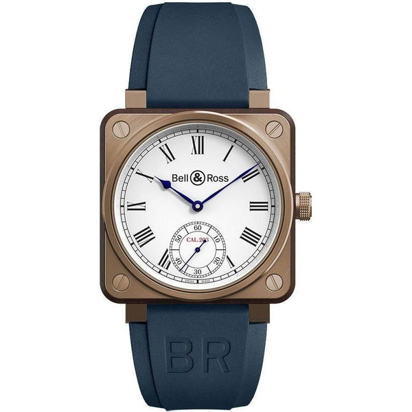 Bell & Ross Men's BR01-CM-203-B-P-022 Aviation Instruments Blue Rubber Watch