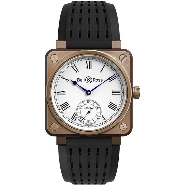 Bell & Ross Men's BR01-CM-203-B-P-035 Aviation Instruments Black Rubber Watch