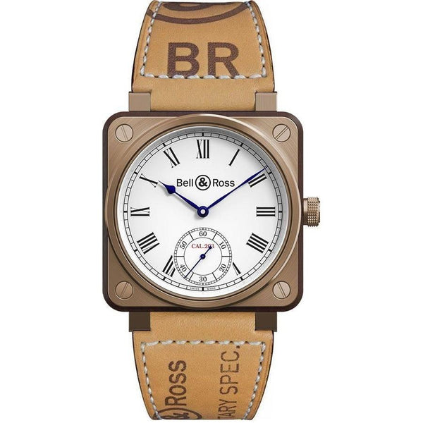 Bell & Ross Men's BR01-CM-203-B-V-035 Aviation Instruments Brown Leather Watch