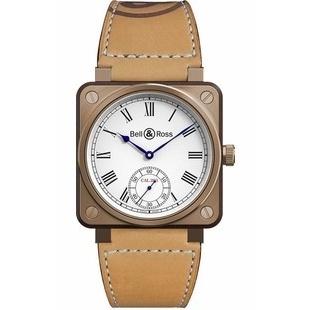 Bell & Ross Men's BR01-CM-203-B-V-037 Aviation Instruments Tan Leather Watch