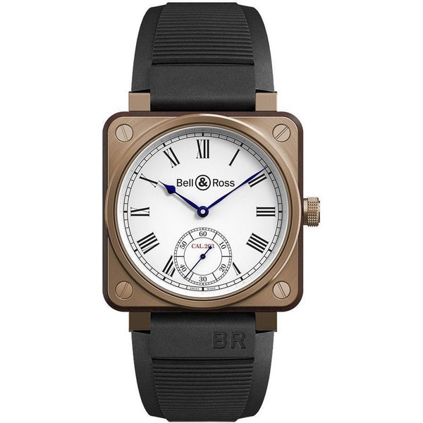 Bell & Ross Men's BR01-CM-203-SRB2 Aviation Instruments Black Rubber Watch
