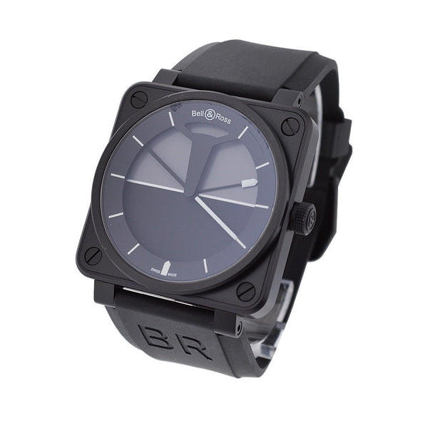 Bell & Ross Men's BR0192-HORIZON Aviation Instruments Black Rubber Watch