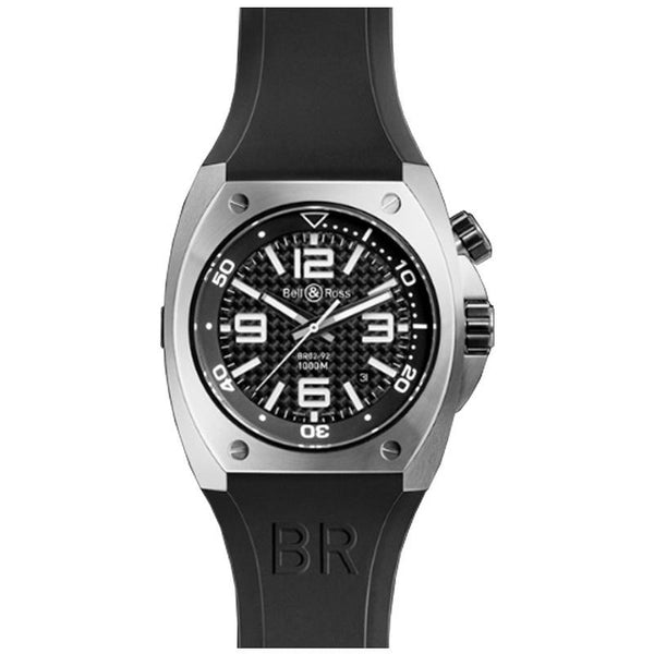 Bell & Ross Men's BR0292-ST-FIB Marine Black Rubber Watch