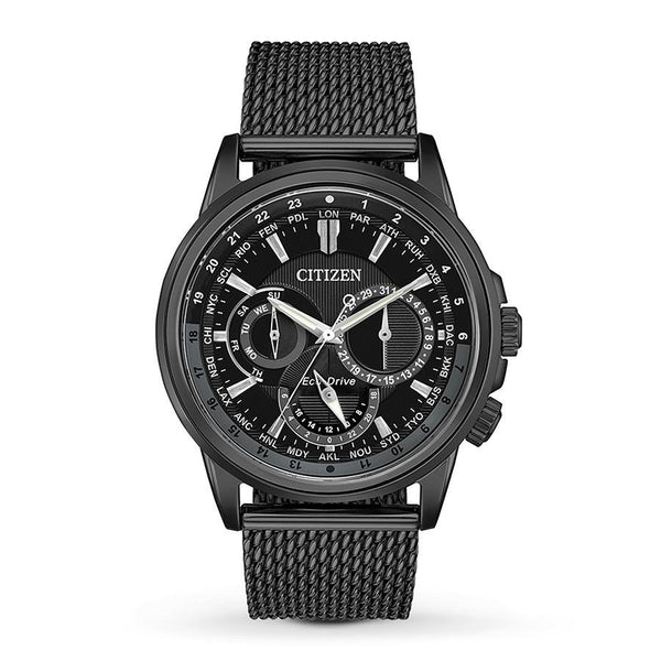 Citizen Men's BU2025-76E Calendrier Black Stainless Steel Watch