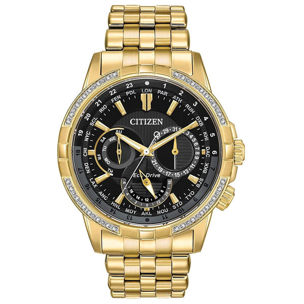Citizen Men's BU2082-56E Calendrier Gold-Tone Stainless Steel Watch