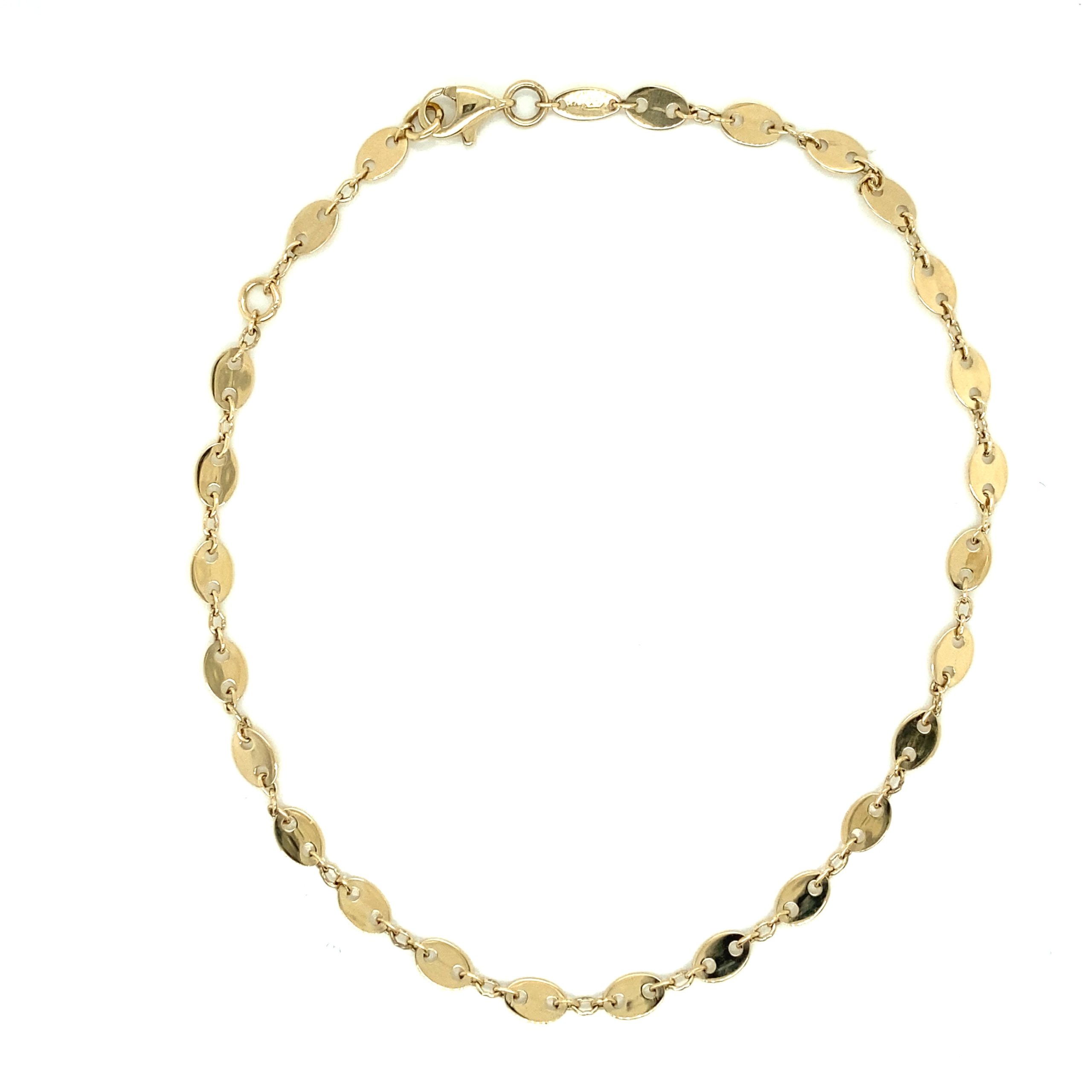 14K Fancy Ankle Bracelet