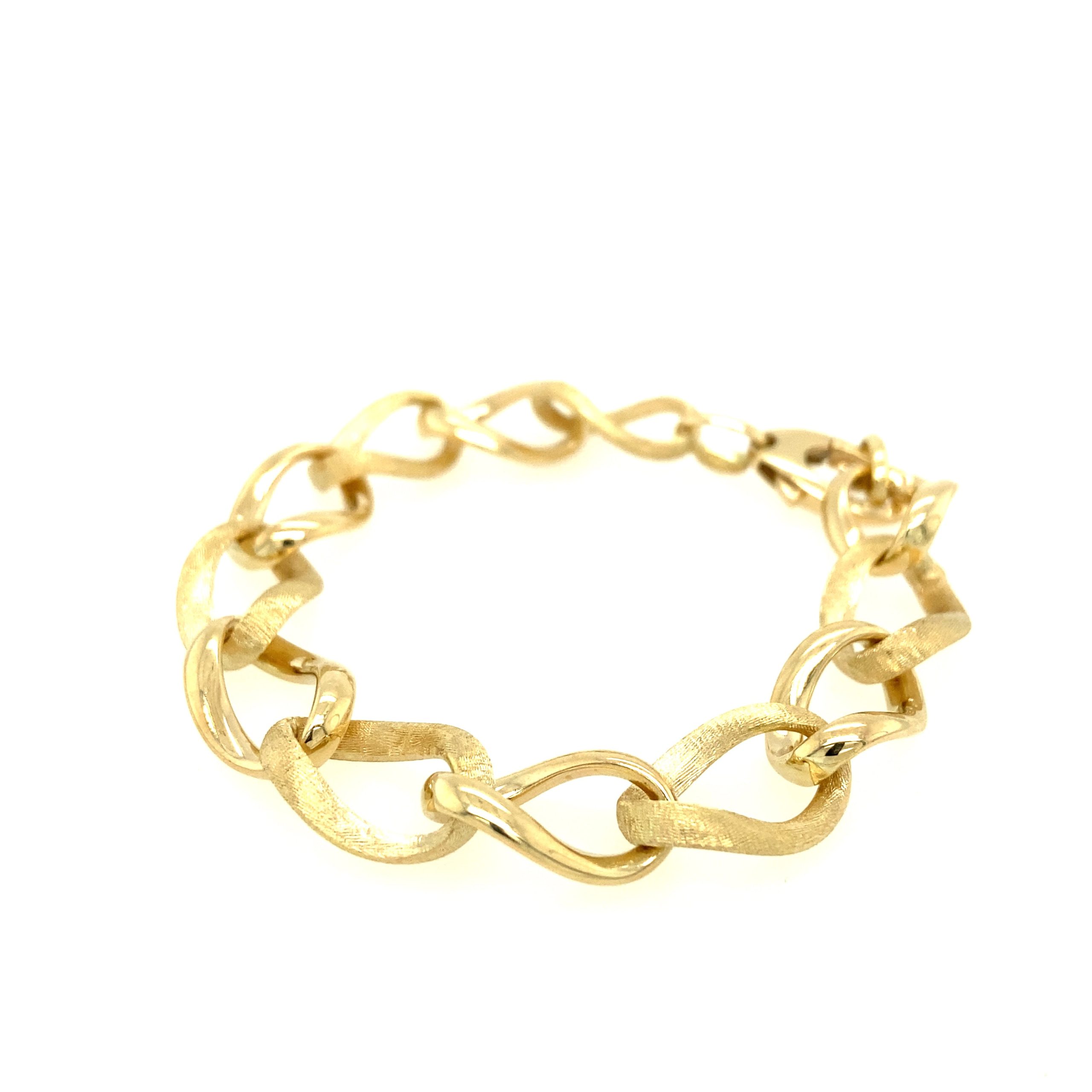 14K Wave Link Bracelet