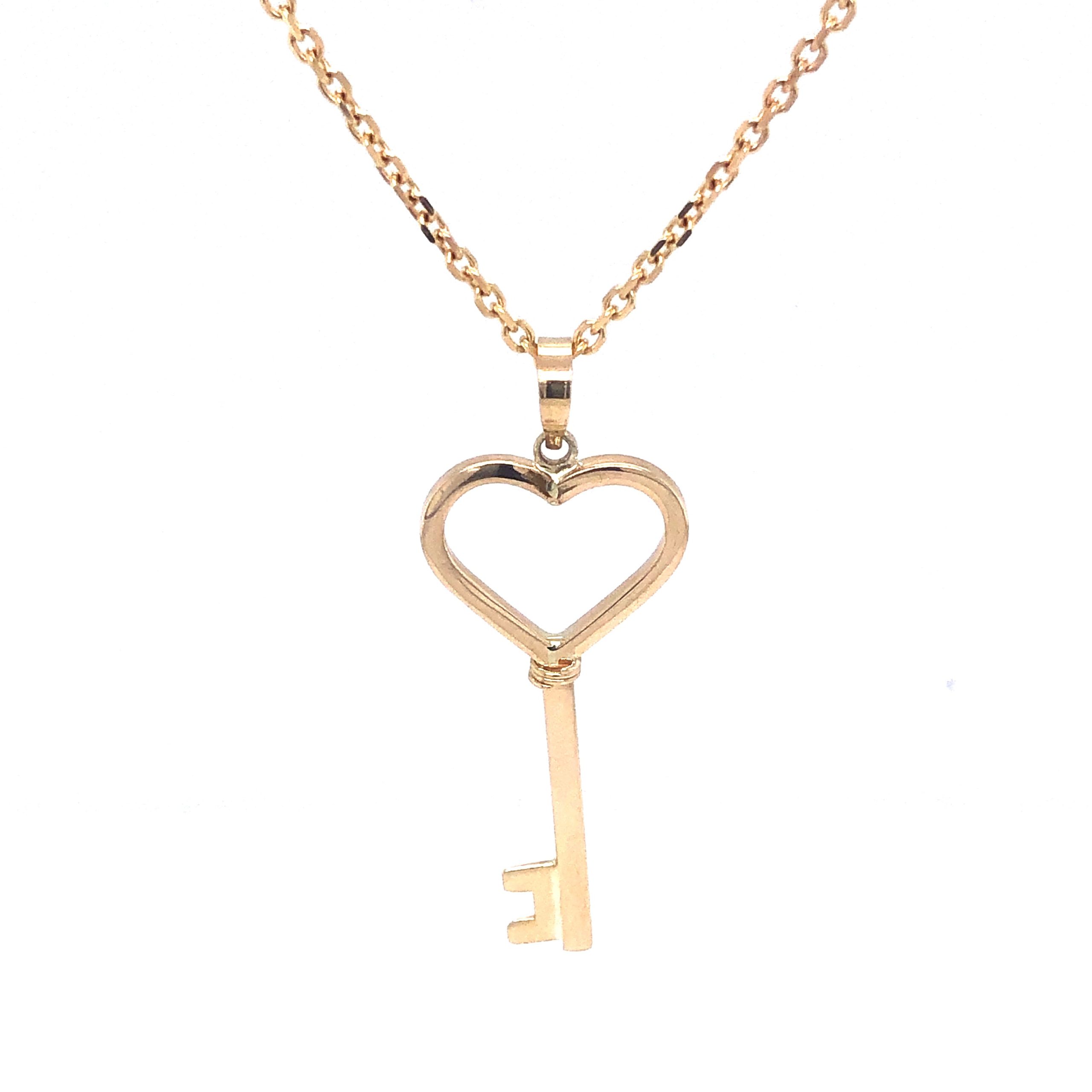 Key With Heart Pendant