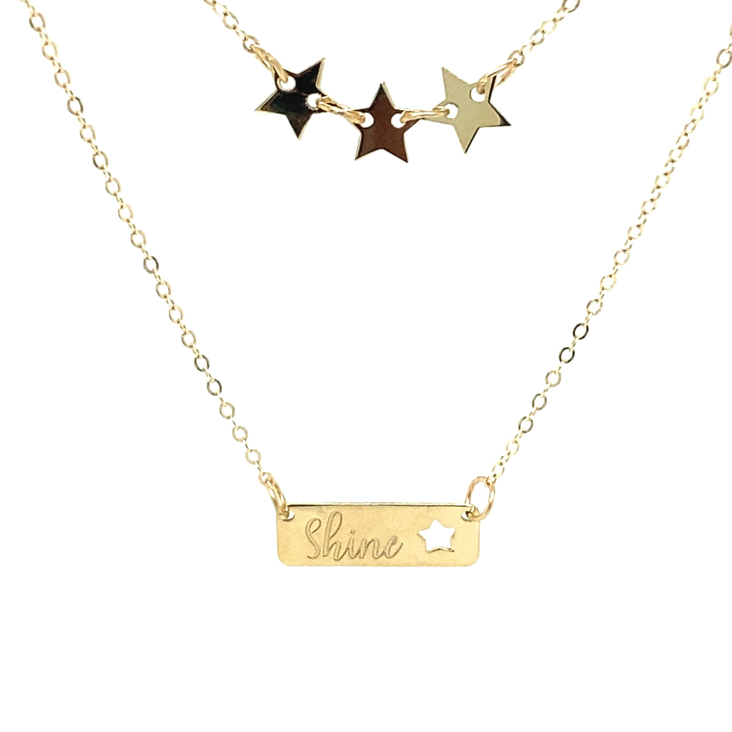 14K Gold Shine Star Necklace