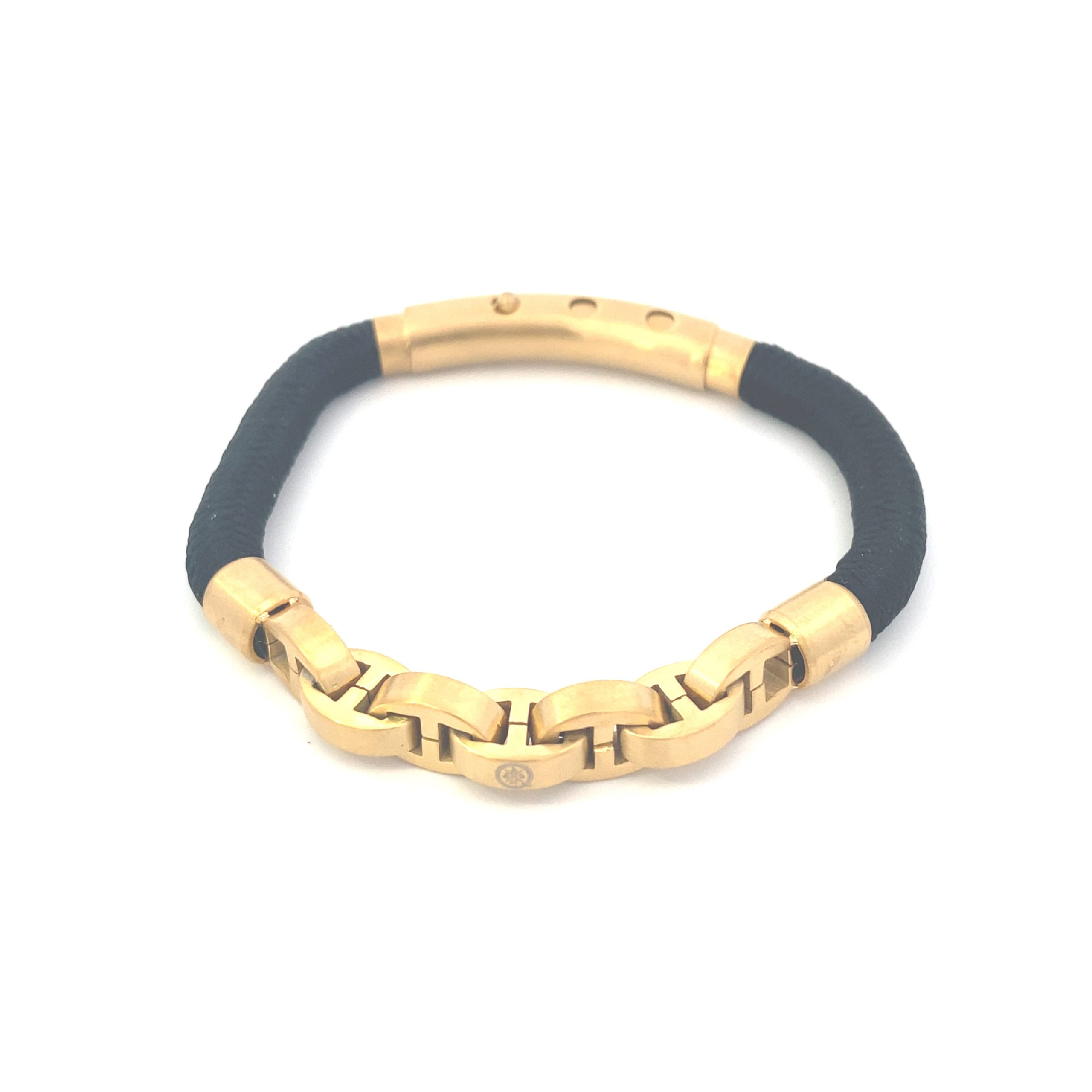 Single Cord Mariner Links Brushed Gold